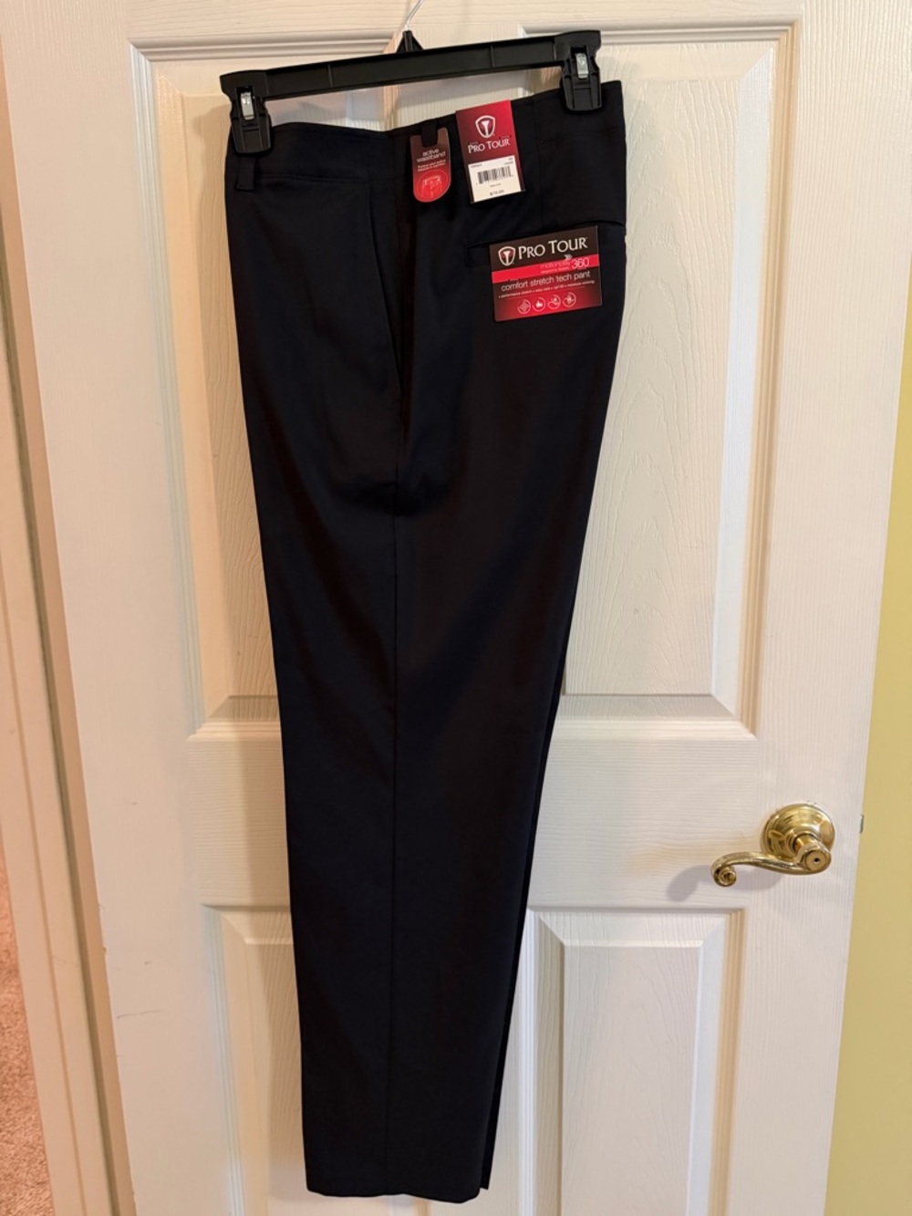 Men's Black Comfort Stretch Dress Pants